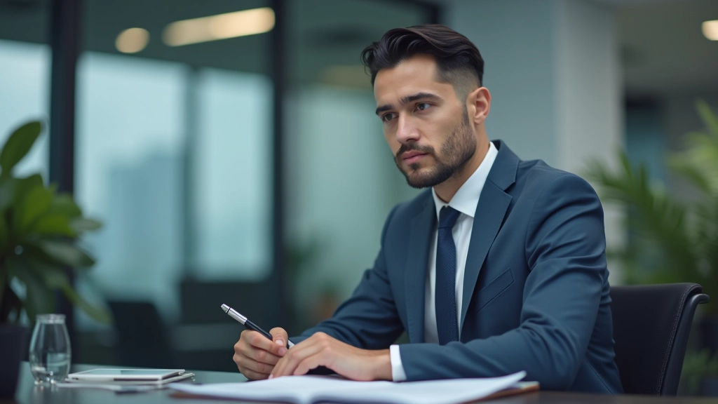 Business owner reviewing cash flow reports on computer screen in modern office environment